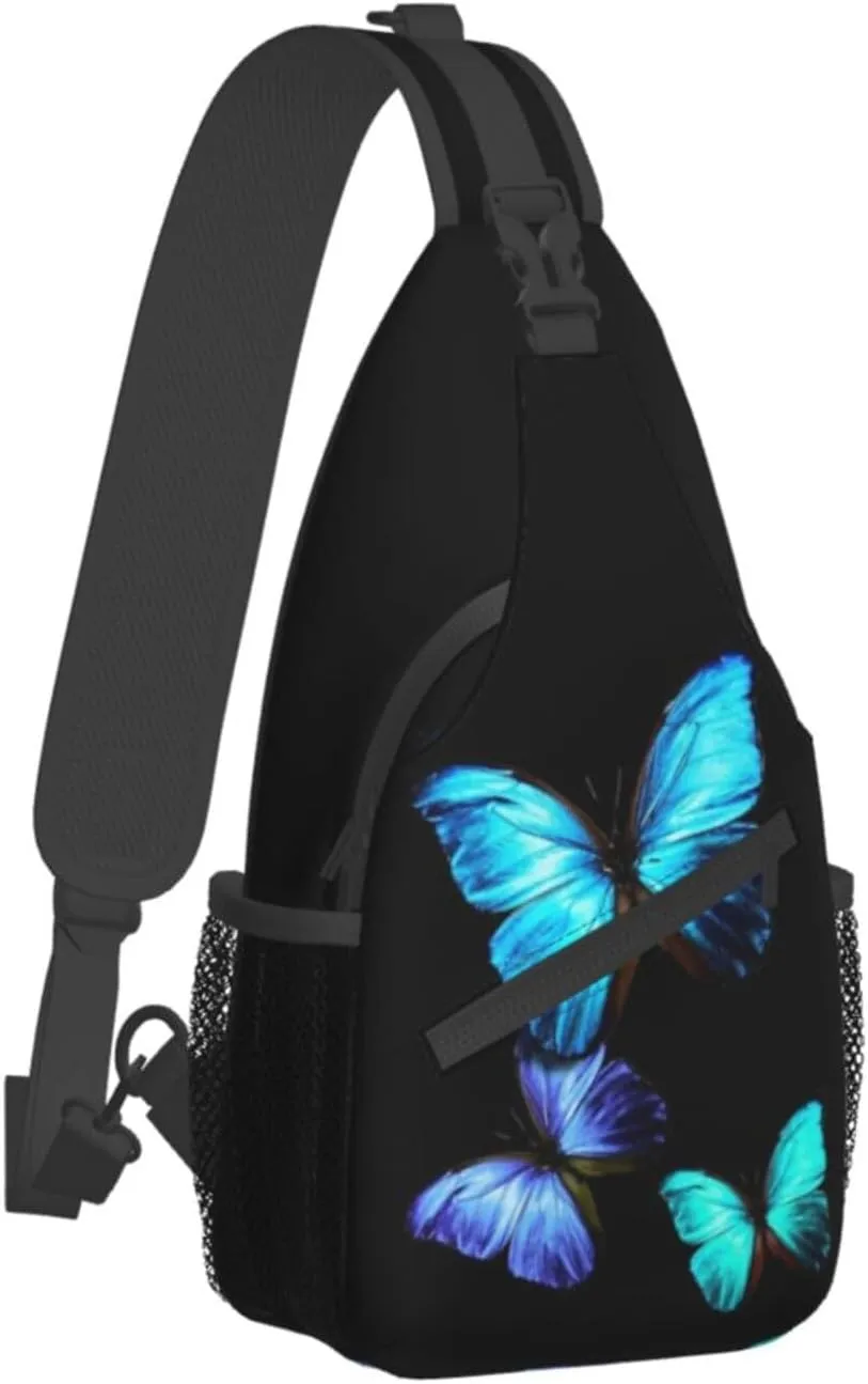 Butterfly Crossbody Bag Women Shoulder Bag Backpack Cute Sling Bag Chest Casual Daypack for Outdoor