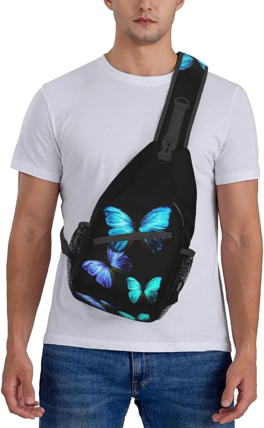 Butterfly Crossbody Bag Women Shoulder Bag Backpack Cute Sling Bag Chest Casual Daypack for Outdoor