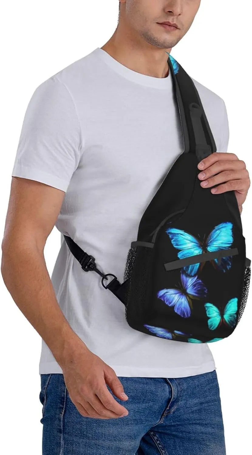 Butterfly Crossbody Bag Women Shoulder Bag Backpack Cute Sling Bag Chest Casual Daypack for Outdoor