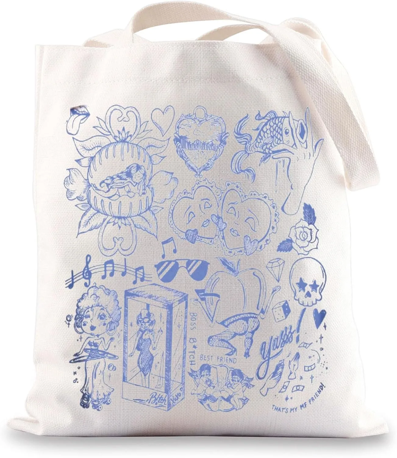 BWWKTOP Singer Album Tote Bag - Fans Gift with Song Lyrics Inspired Design - Merchandise
