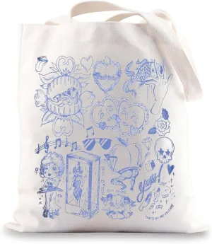 BWWKTOP Singer Album Tote Bag - Fans Gift with Song Lyrics Inspired Design - Merchandise