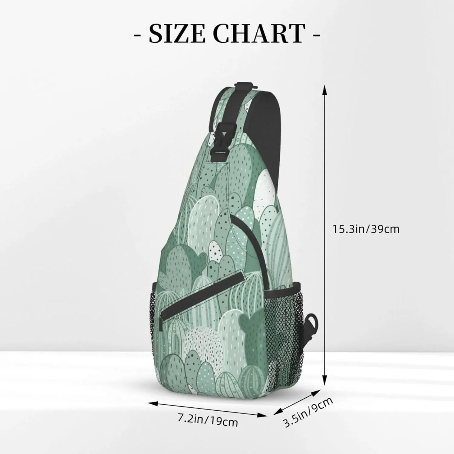 Cactus Plants Crossbody Bag Plants Shoulder Bag Backpack Cute Sling Bag Chest Casual Daypack for Outdoor