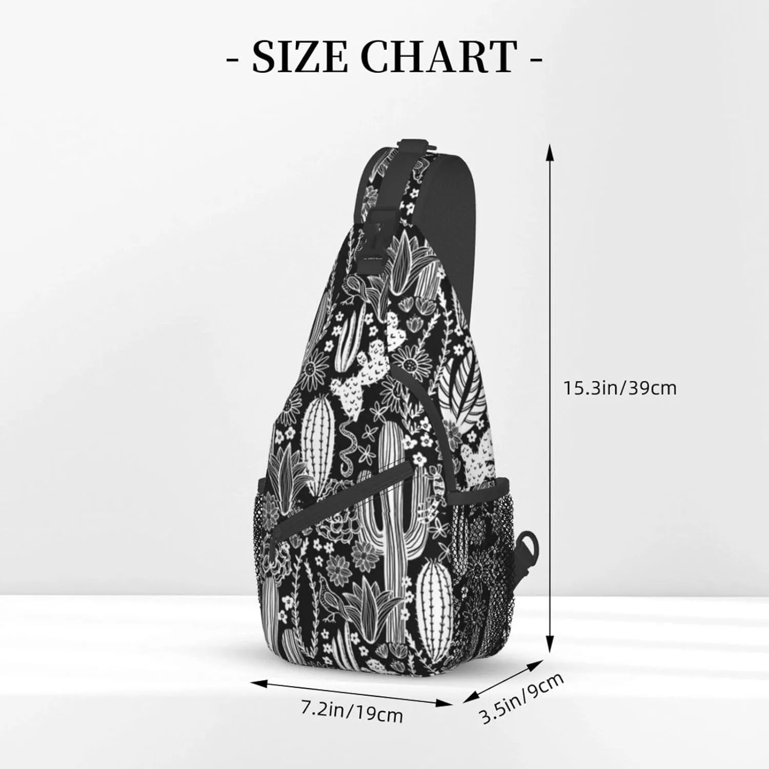 Cactus Plants Crossbody Bag Plants Shoulder Bag Backpack Cute Sling Bag Chest Casual Daypack for Outdoor