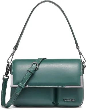 Calvin Klein Mica Organizational Flap Crossbody, Deep Forest Puffy, One Size