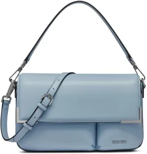 Calvin Klein Mica Organizational Flap Demi Shoulder Bag & Crossbody, Dusty Blue, One Size