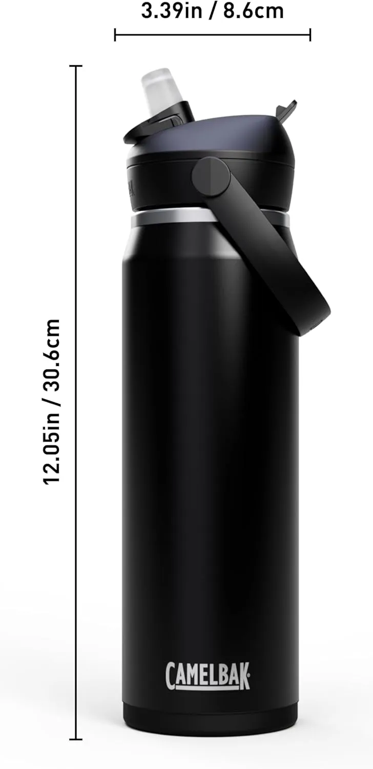 CamelBak Thrive Flip Straw Insulated Stainless Steel Water Bottle Black, 25oz