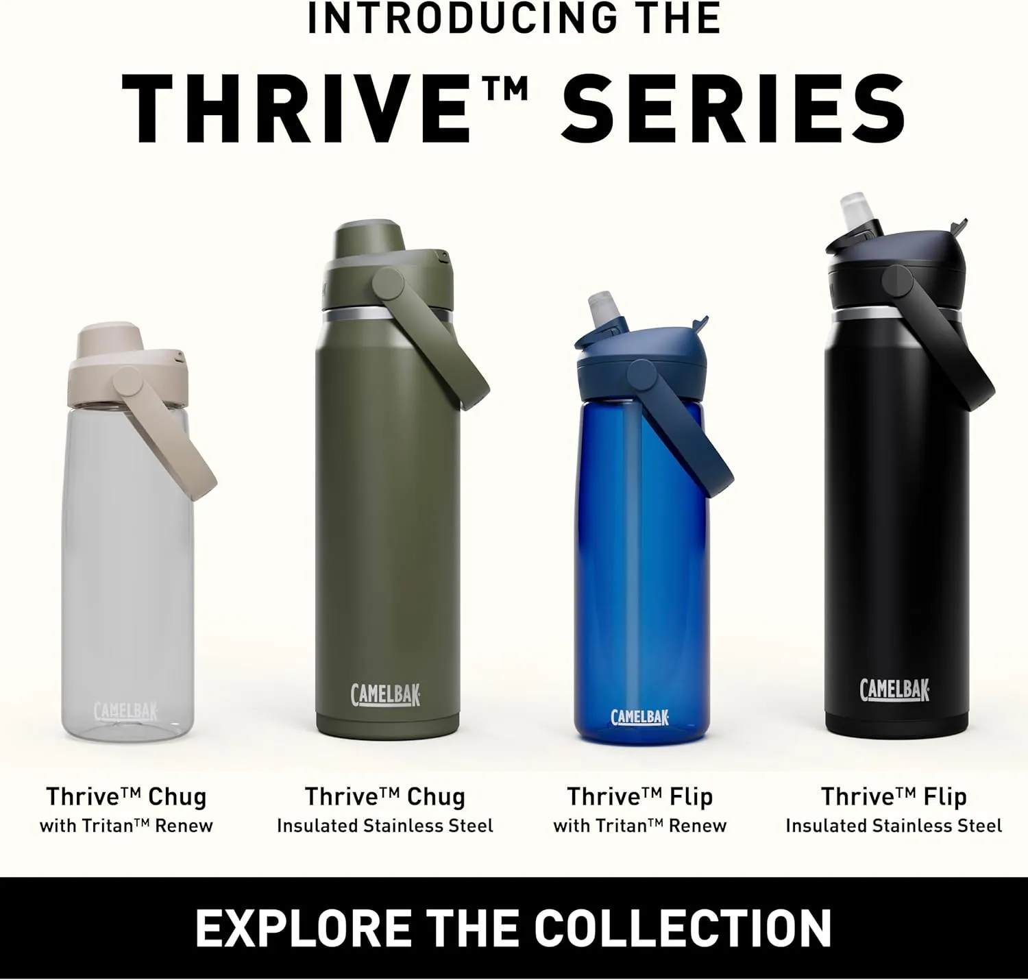 CamelBak Thrive Flip Straw Tritan Renew Water Bottle Forest Green, 25oz