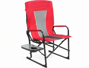 Camping Directors Chair, Heavy Duty,Oversized Portable Folding Chair with Side Table, Pocket for Beach, Fishing,Trip,Picnic,Lawn Blue