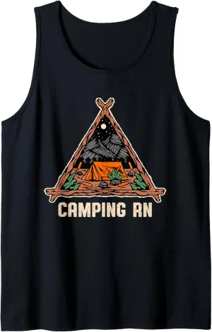 Camping RN Camper Forest Camp Jungle Vacation Wildlife Tank Top