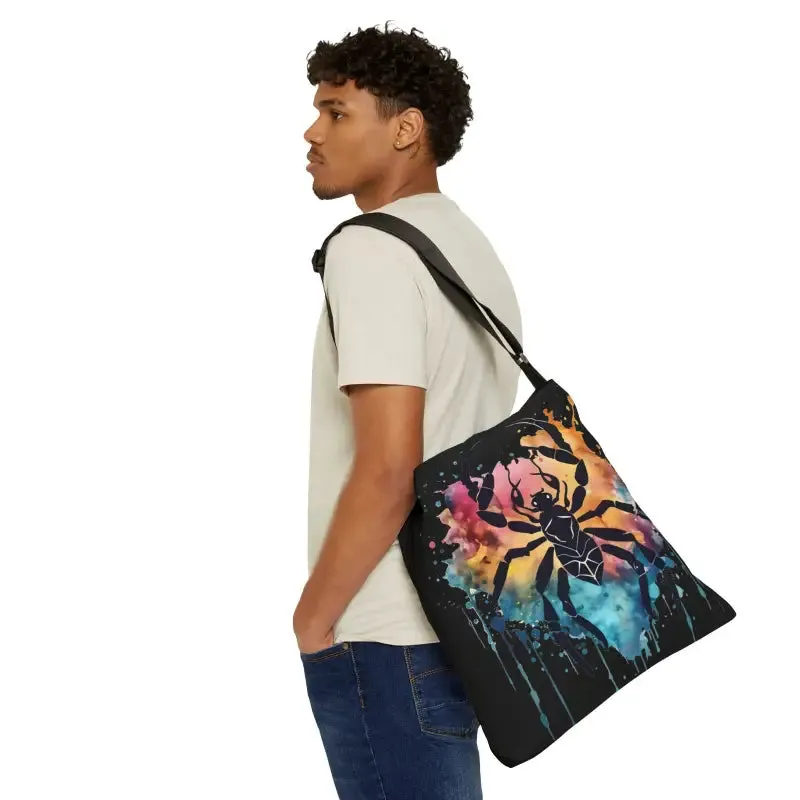 Cancer Zodiac Tote Bag Color Splash Design