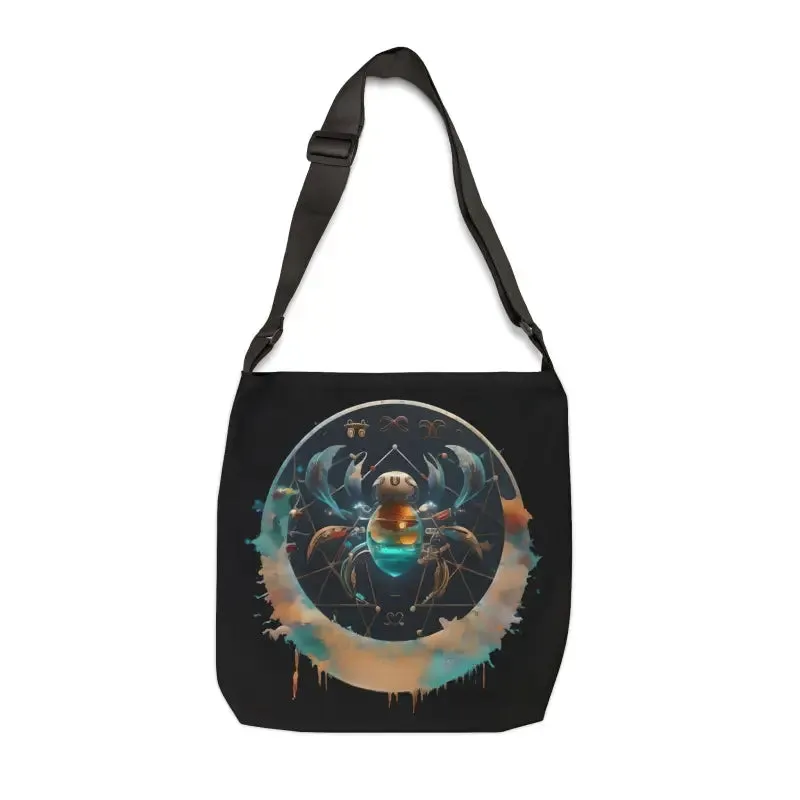Cancer Zodiac Tote Bag with Zipper and Straps