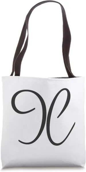 Capital X Fancy Letter Accent Living Room Shopping Bag Purse Tote Bag