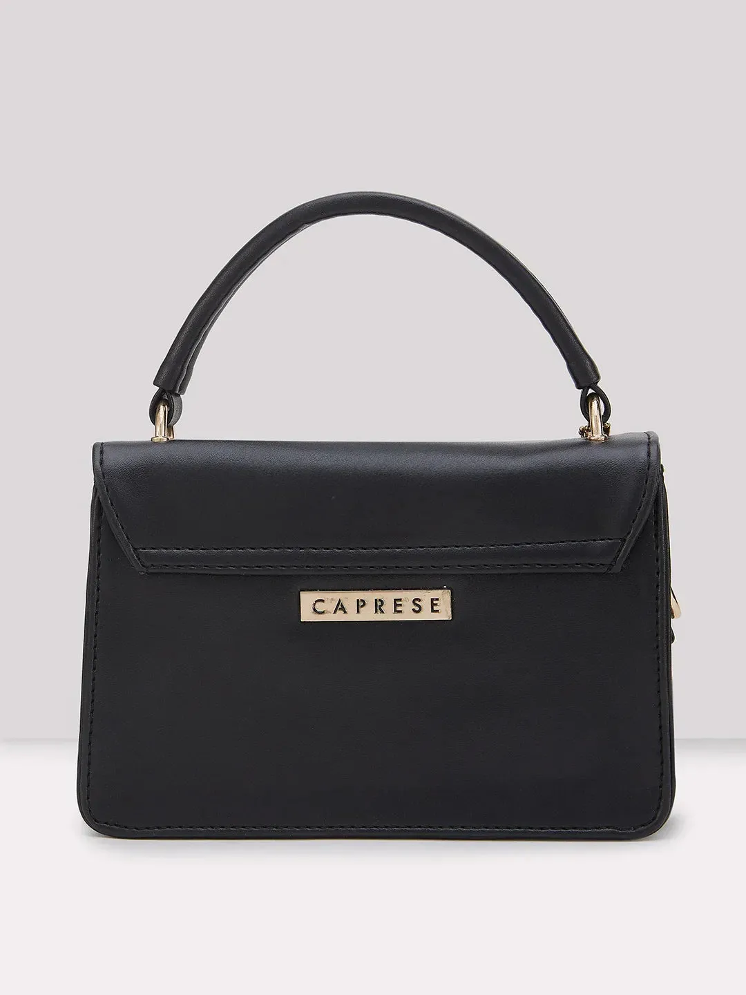 Caprese Emily In Paris Printed Medium Black Sling Bag