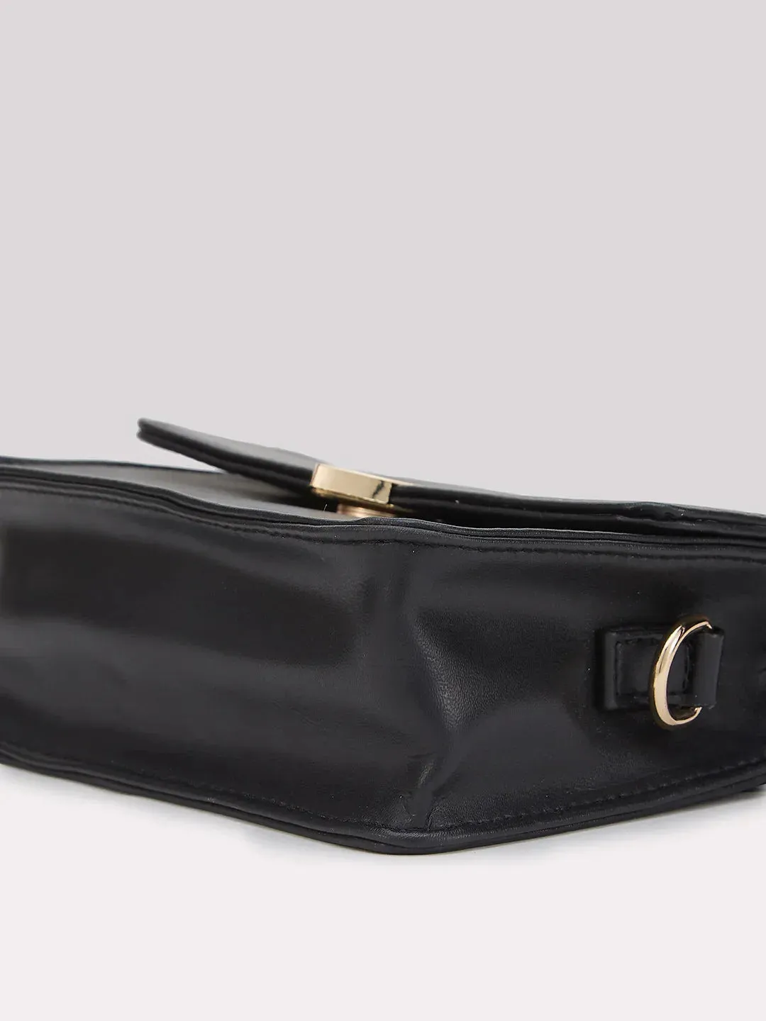 Caprese Emily In Paris Printed Medium Black Sling Bag