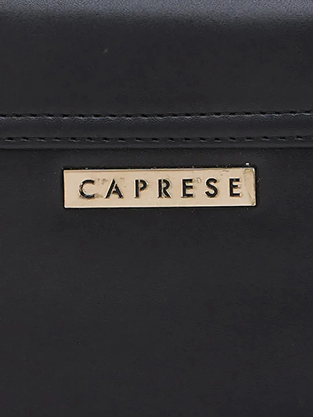 Caprese Emily In Paris Printed Medium Black Sling Bag