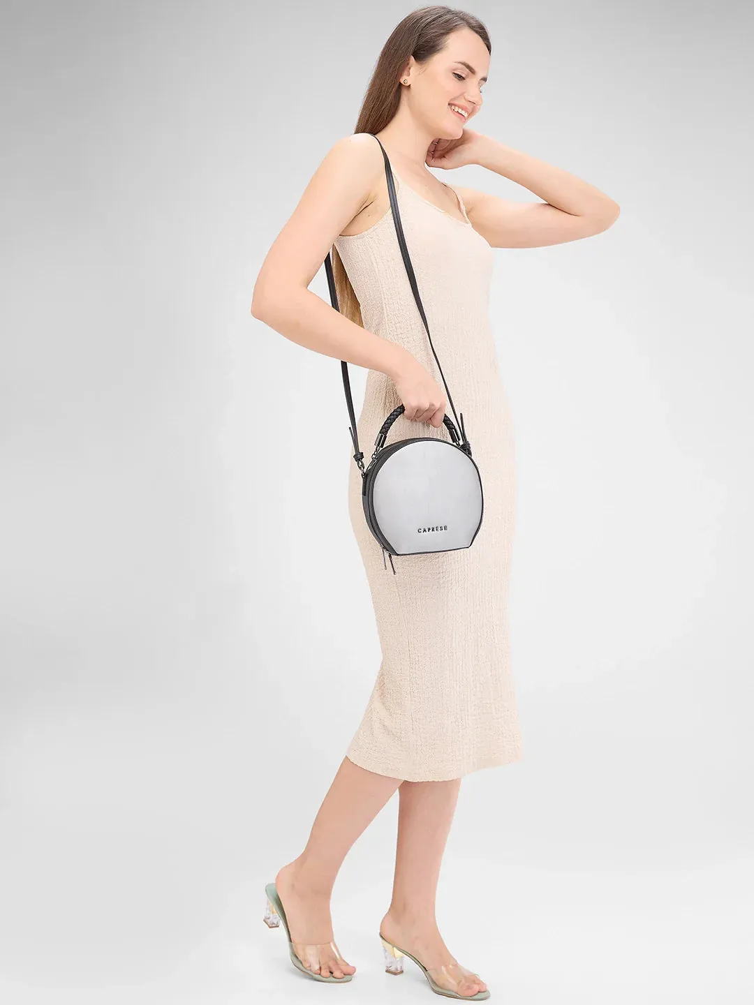 Caprese Josie Medium Black Sling Bag