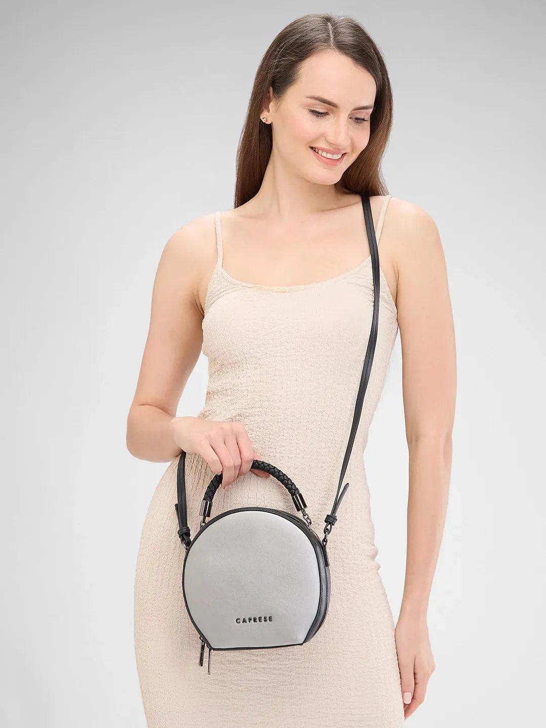 Caprese Josie Medium Black Sling Bag