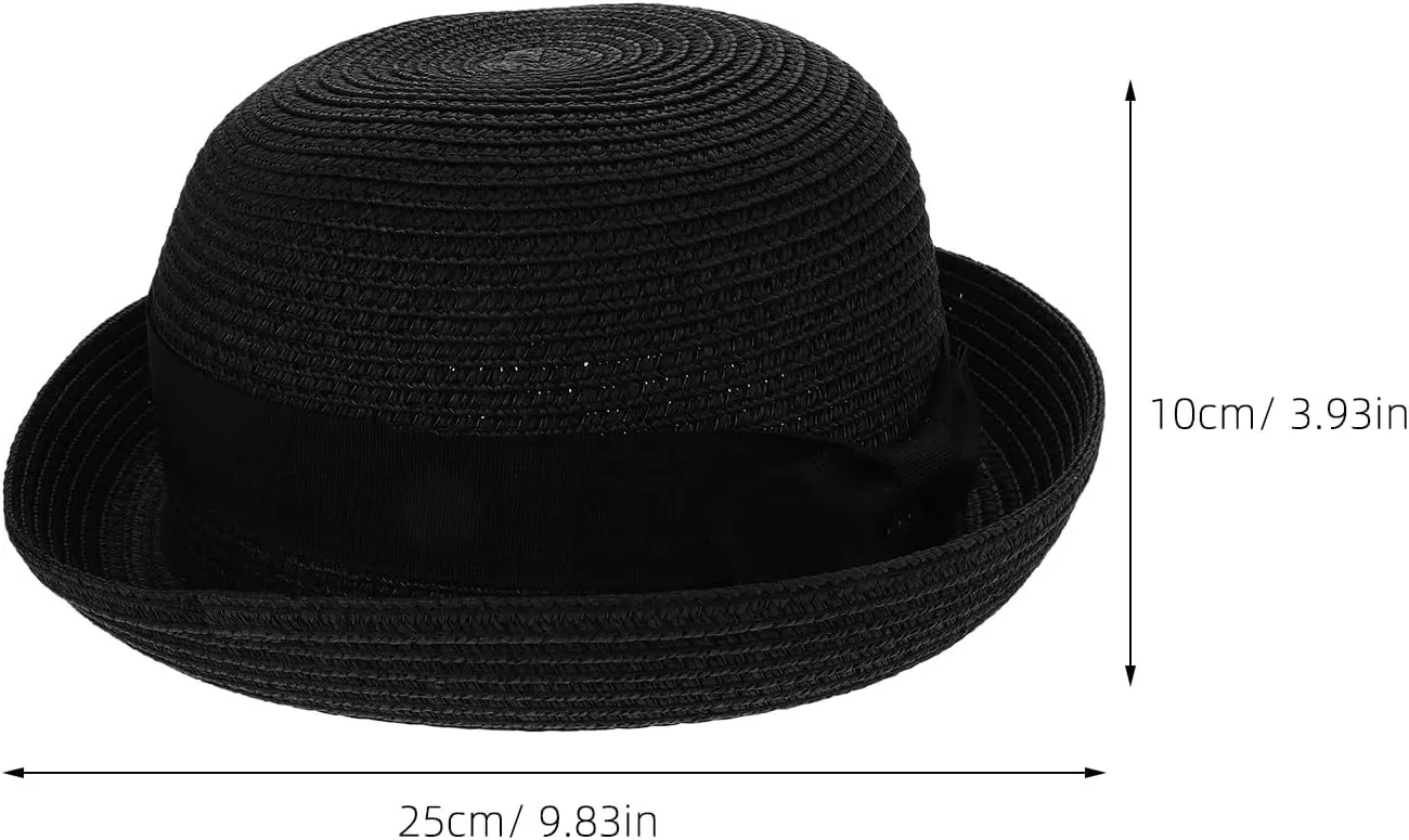 Caps for Men Straw Bowler Hat Mens Straw Hats Mens Caps Women’s Hat Foldable Sun Hat Wide Brim Dome Sun