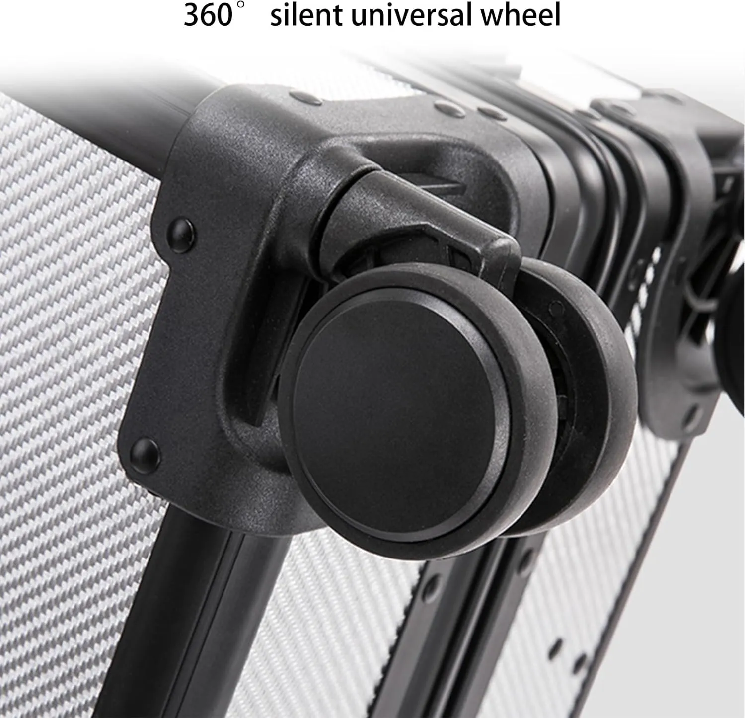 Carbon Fiber Carry-on Luggage TSA Customs Lock Zipperless Silent Rotary Wheel Business Suitcase Aluminum Frame (3K black, 20 '')