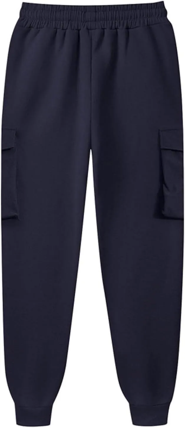 Cargo Sweatpants for Women Drawstring Casual Sweatpants Women 2024 Fall Hiking Pants with Pockets Solid Cargo Joggers