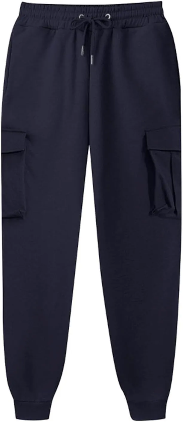Cargo Sweatpants for Women Drawstring Casual Sweatpants Women 2024 Fall Hiking Pants with Pockets Solid Cargo Joggers
