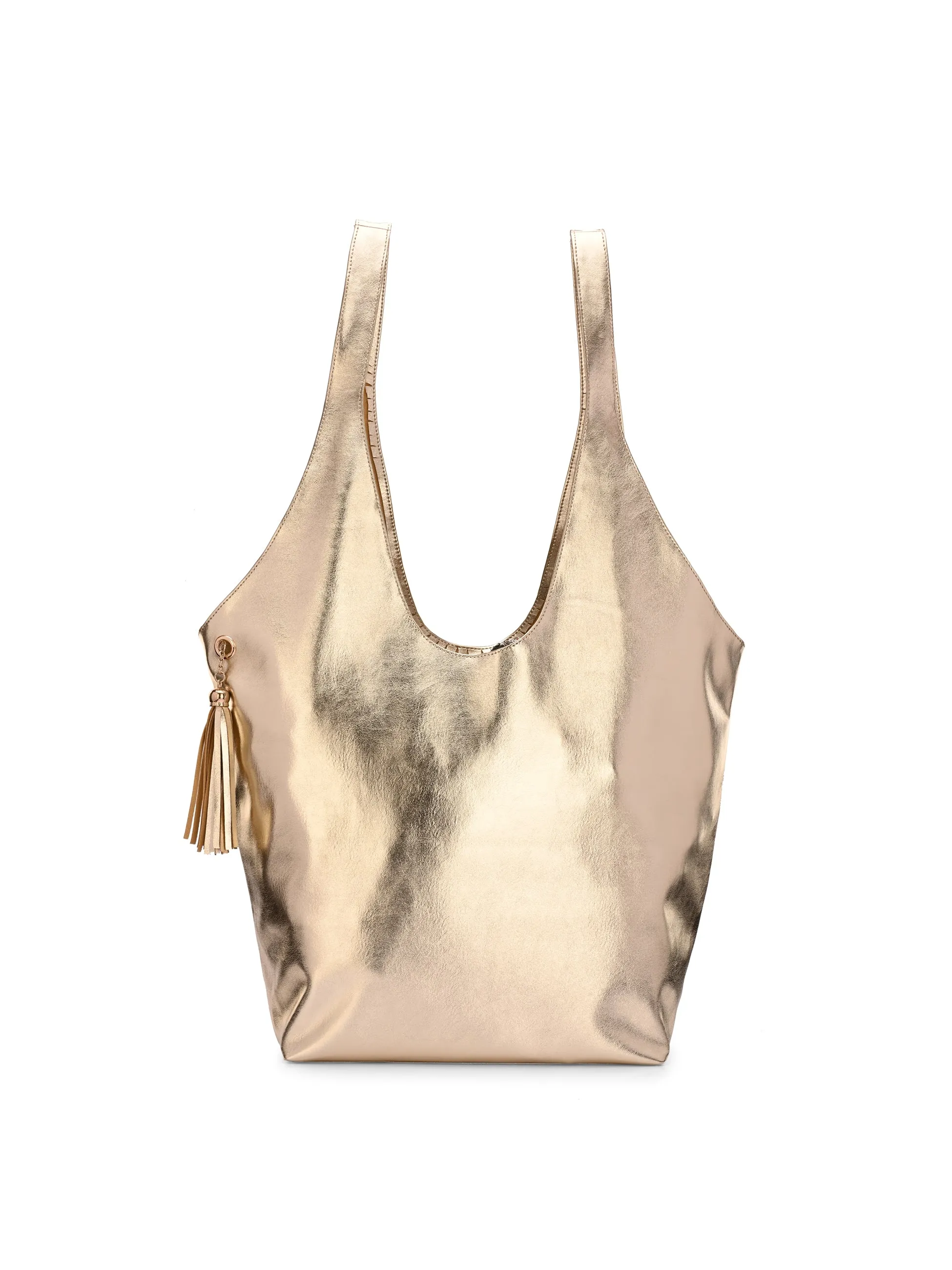 Carlo Romano By Wasan Gold color Stylish & Functional Accessory Premium Vegan Leather Hand Bags For Women
