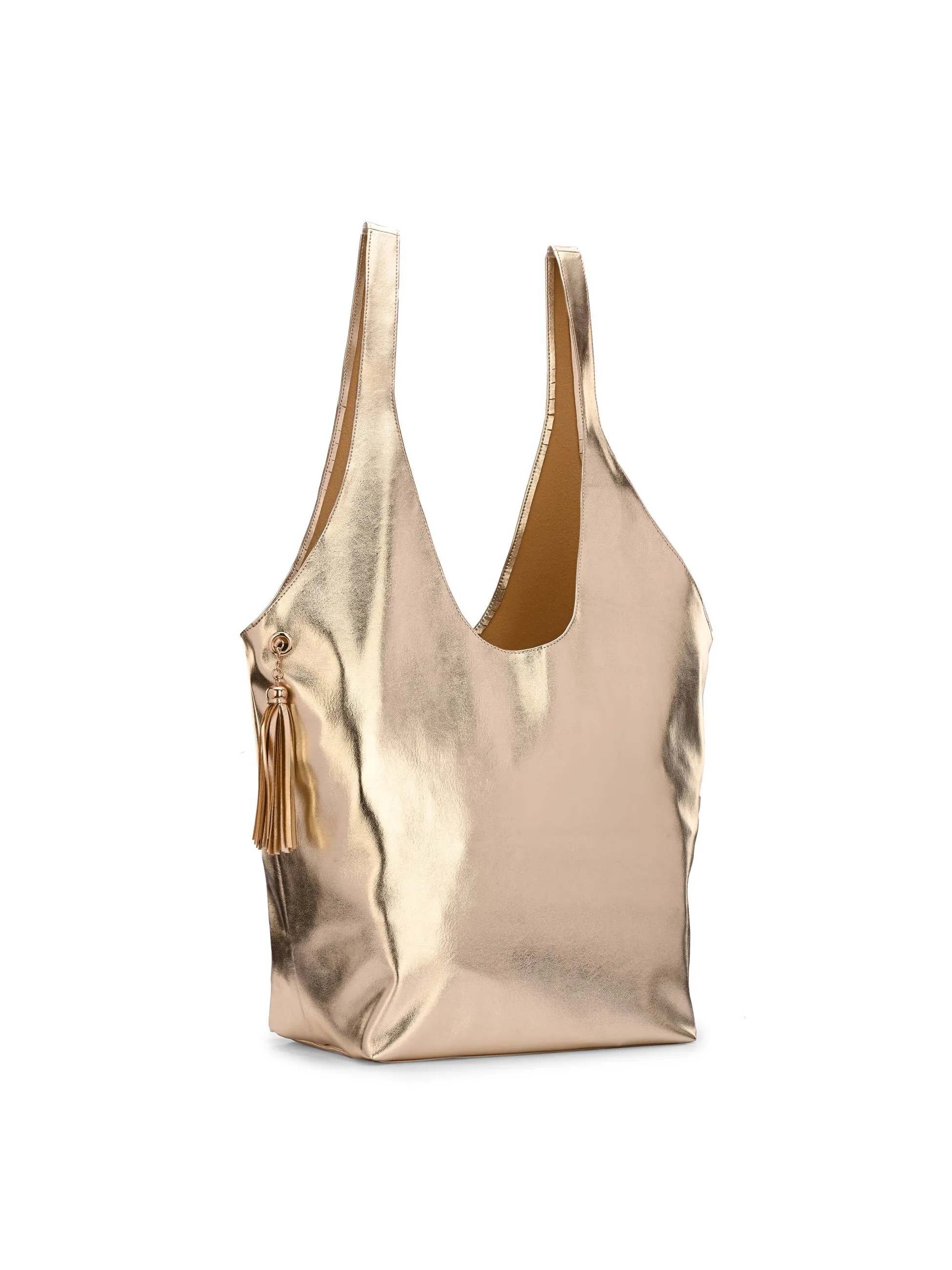 Carlo Romano By Wasan Gold color Stylish & Functional Accessory Premium Vegan Leather Hand Bags For Women
