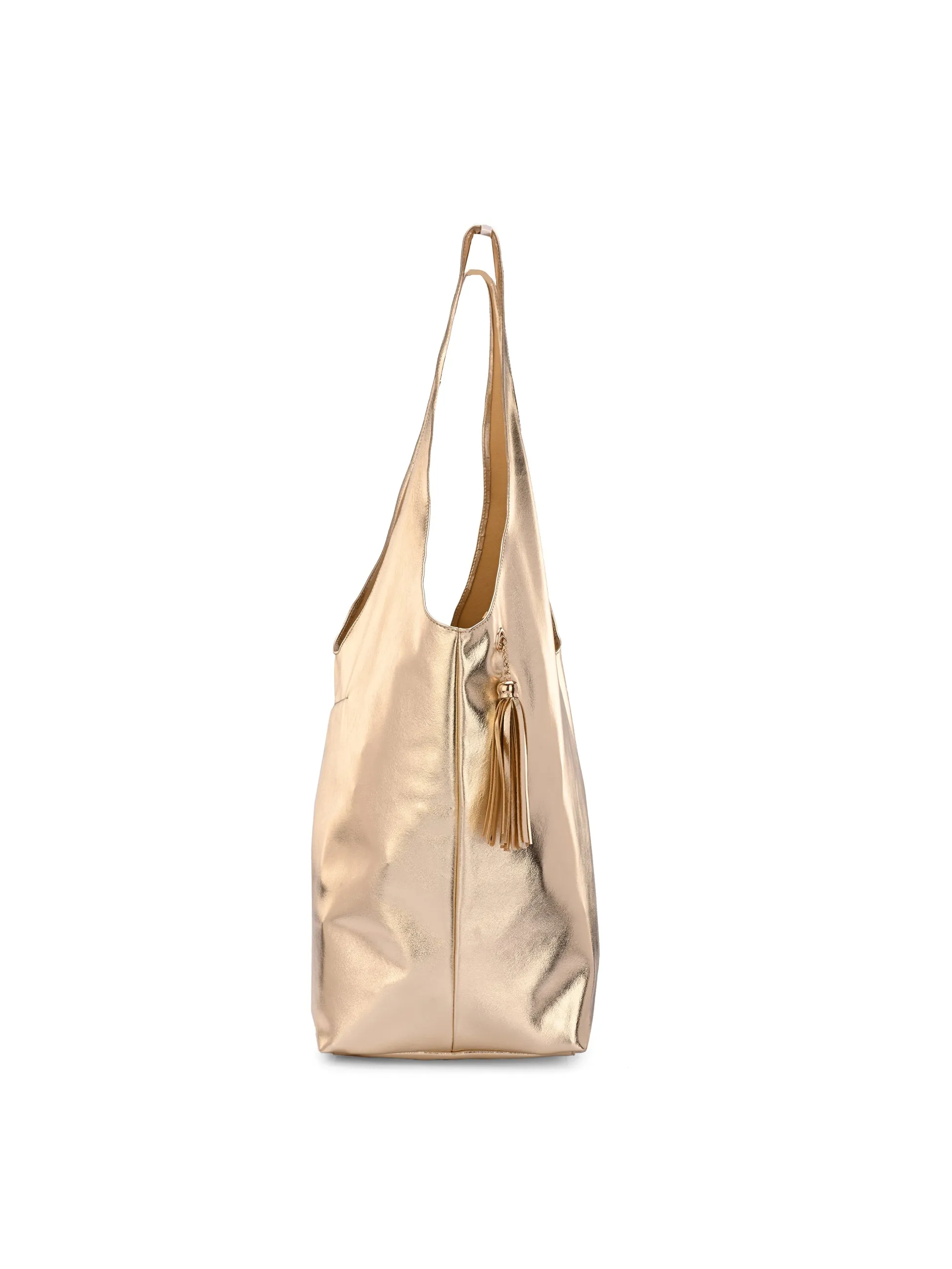 Carlo Romano By Wasan Gold color Stylish & Functional Accessory Premium Vegan Leather Hand Bags For Women