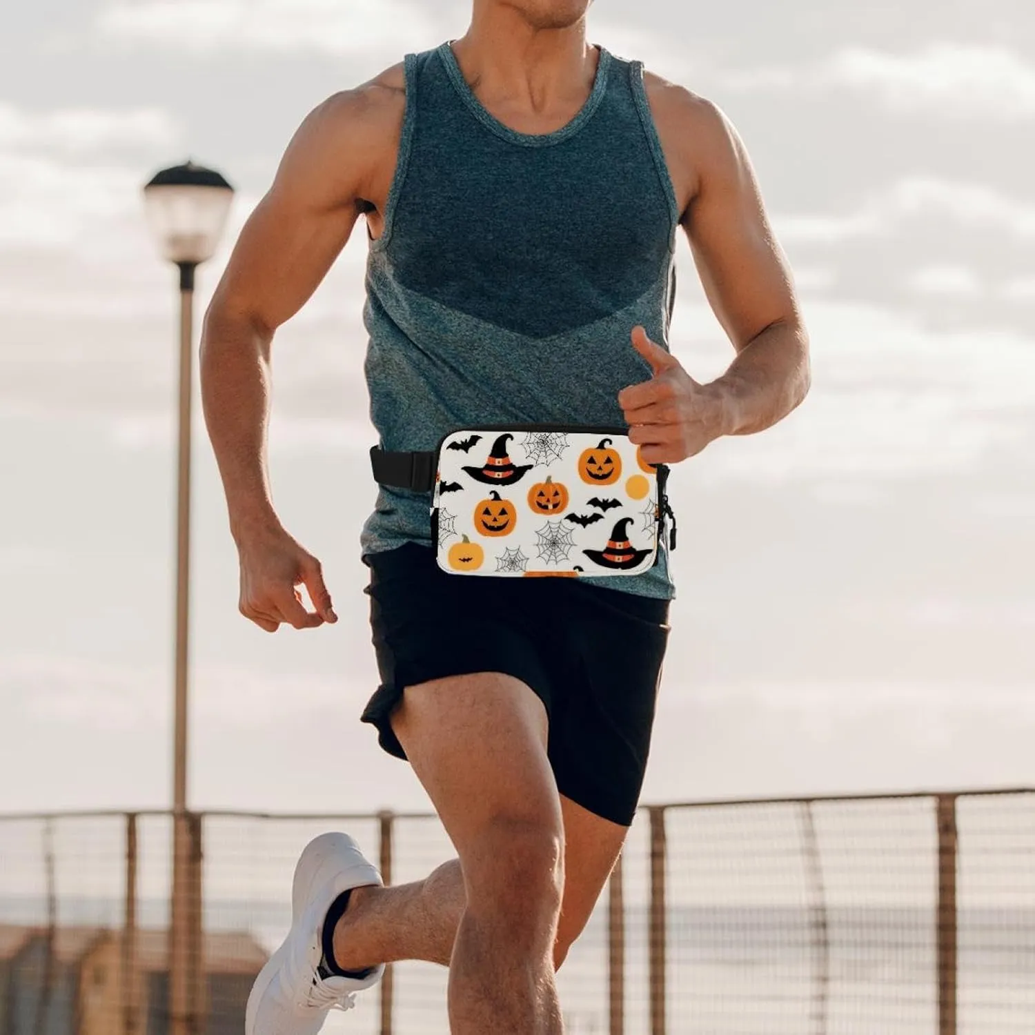 Cartoon Halloween-391 Crossbody Fanny Pack for Men&Women,Belt Bag for Travel Casual Walking Running Hiking Cycling