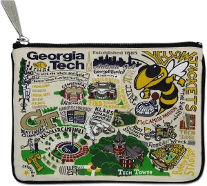 catstudio Georgia Tech Collegiate Zipper Pouch Purse | Holds Your Phone, Coins, Pencils, Makeup, Dog Treats, & Tech Tools