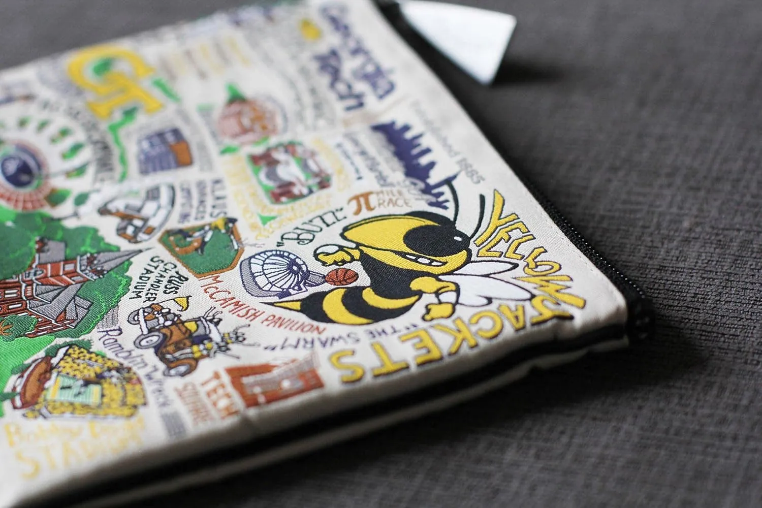 catstudio Georgia Tech Collegiate Zipper Pouch Purse | Holds Your Phone, Coins, Pencils, Makeup, Dog Treats, & Tech Tools