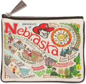 catstudio University of Nebraska Collegiate Zipper Pouch Purse | Holds Your Phone, Coins, Makeup, Dog Treats, & Tech Tools