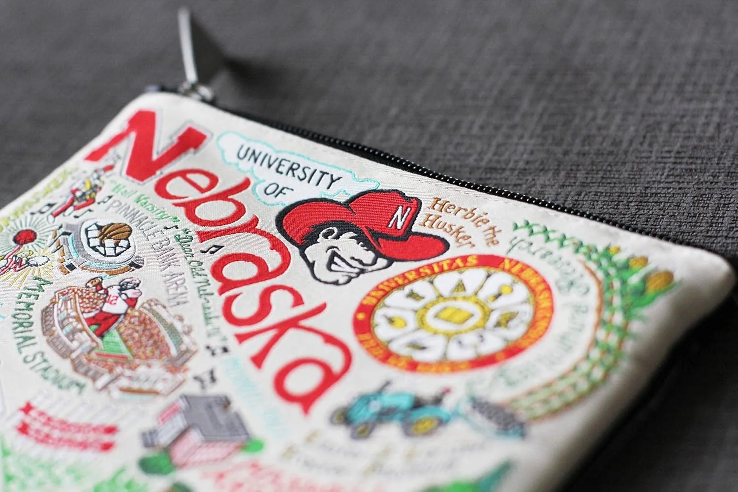 catstudio University of Nebraska Collegiate Zipper Pouch Purse | Holds Your Phone, Coins, Makeup, Dog Treats, & Tech Tools