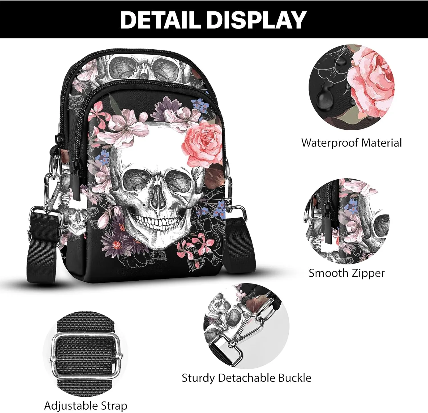 Cell Phone Purse Women Crossbody Bag Sling Bag with Adjustable Strap Waterproof Travel Casual Shoulder Bag