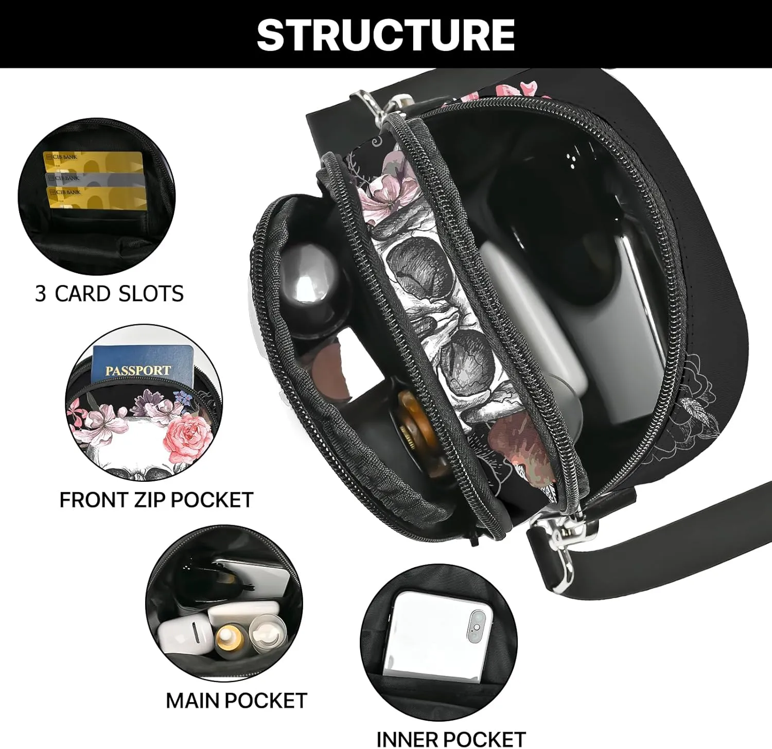 Cell Phone Purse Women Crossbody Bag Sling Bag with Adjustable Strap Waterproof Travel Casual Shoulder Bag