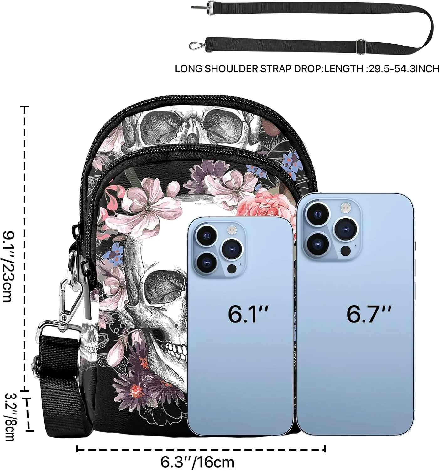 Cell Phone Purse Women Crossbody Bag Sling Bag with Adjustable Strap Waterproof Travel Casual Shoulder Bag