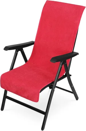 Chair Lounger Towel - Soft Terry Cloth Cover for Beach Loungers Sunbathing - Beach and Holiday Accessory - 60cm x 130cm
