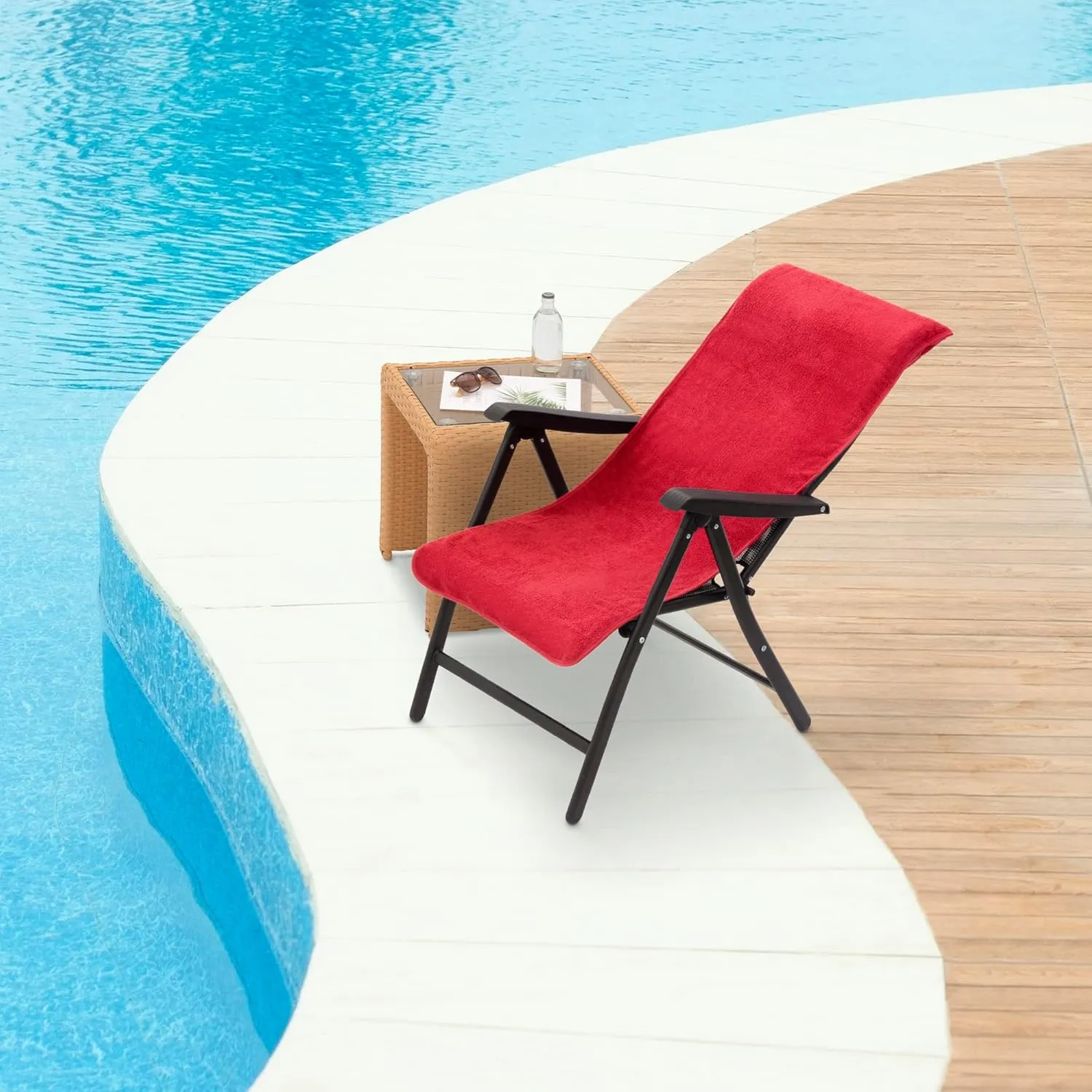 Chair Lounger Towel - Soft Terry Cloth Cover for Beach Loungers Sunbathing - Beach and Holiday Accessory - 60cm x 130cm