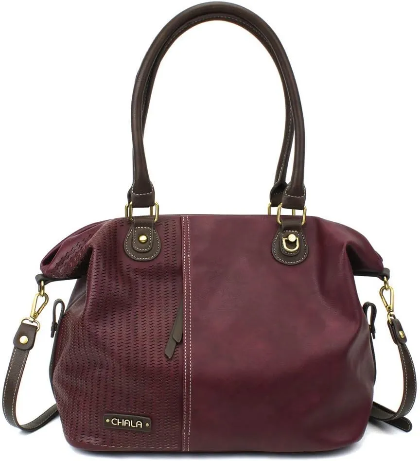 CHALA Handbags LaserCut Totes Shoulder Purse with Matching Wallet Gift Set