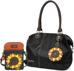 CHALA Handbags LaserCut Totes Shoulder Purse with Matching Wallet Gift Set