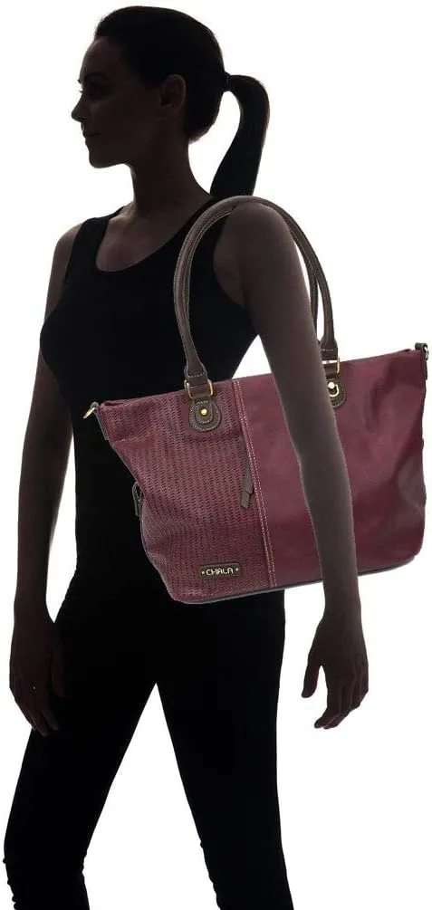 CHALA Handbags LaserCut Totes Shoulder Purse with Matching Wallet Gift Set