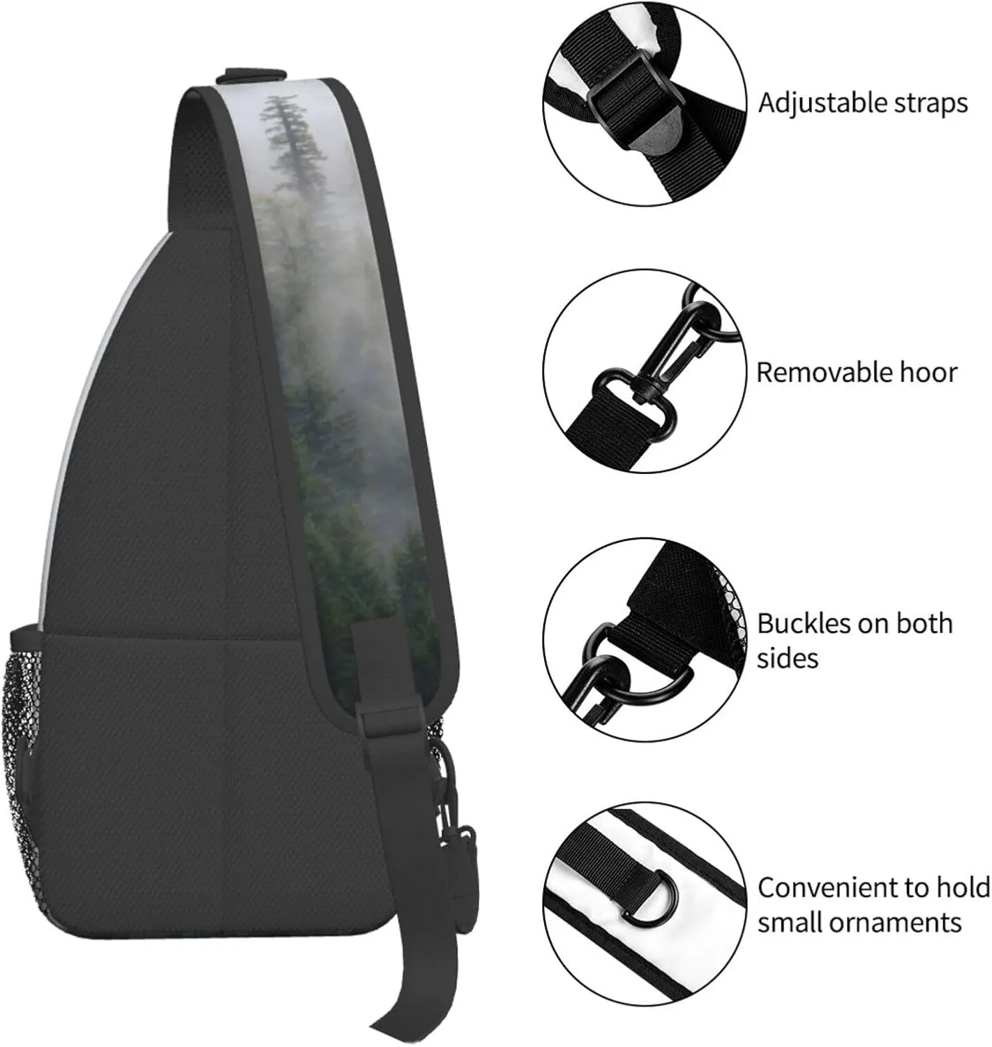 Chest Sling Bag Crossbody Shoulder Backpack Bag Gym Cycling Travel Hiking Daypack Cross Bag