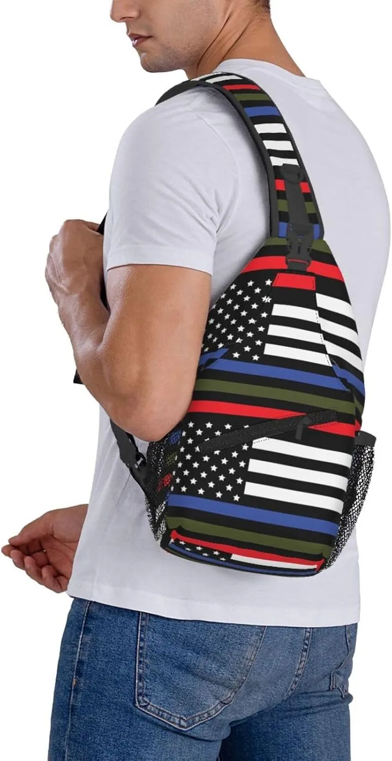 Chest Sling Bag Crossbody Shoulder Backpack Bag Gym Cycling Travel Hiking Daypack Cross Bag