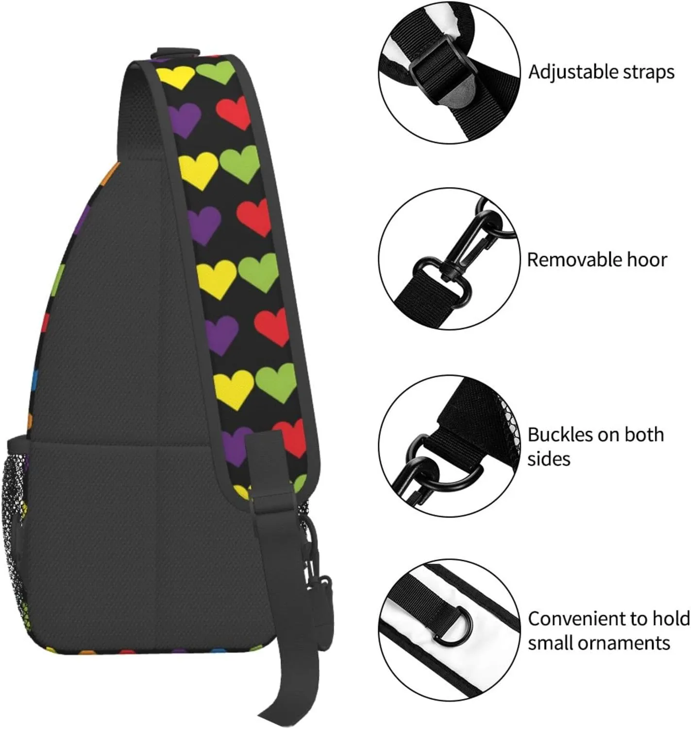 Chest Sling Bag Crossbody Shoulder Backpack Bag Gym Cycling Travel Hiking Daypack Cross Bag
