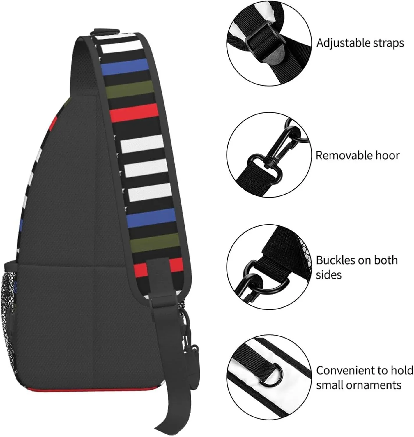 Chest Sling Bag Crossbody Shoulder Backpack Bag Gym Cycling Travel Hiking Daypack Cross Bag