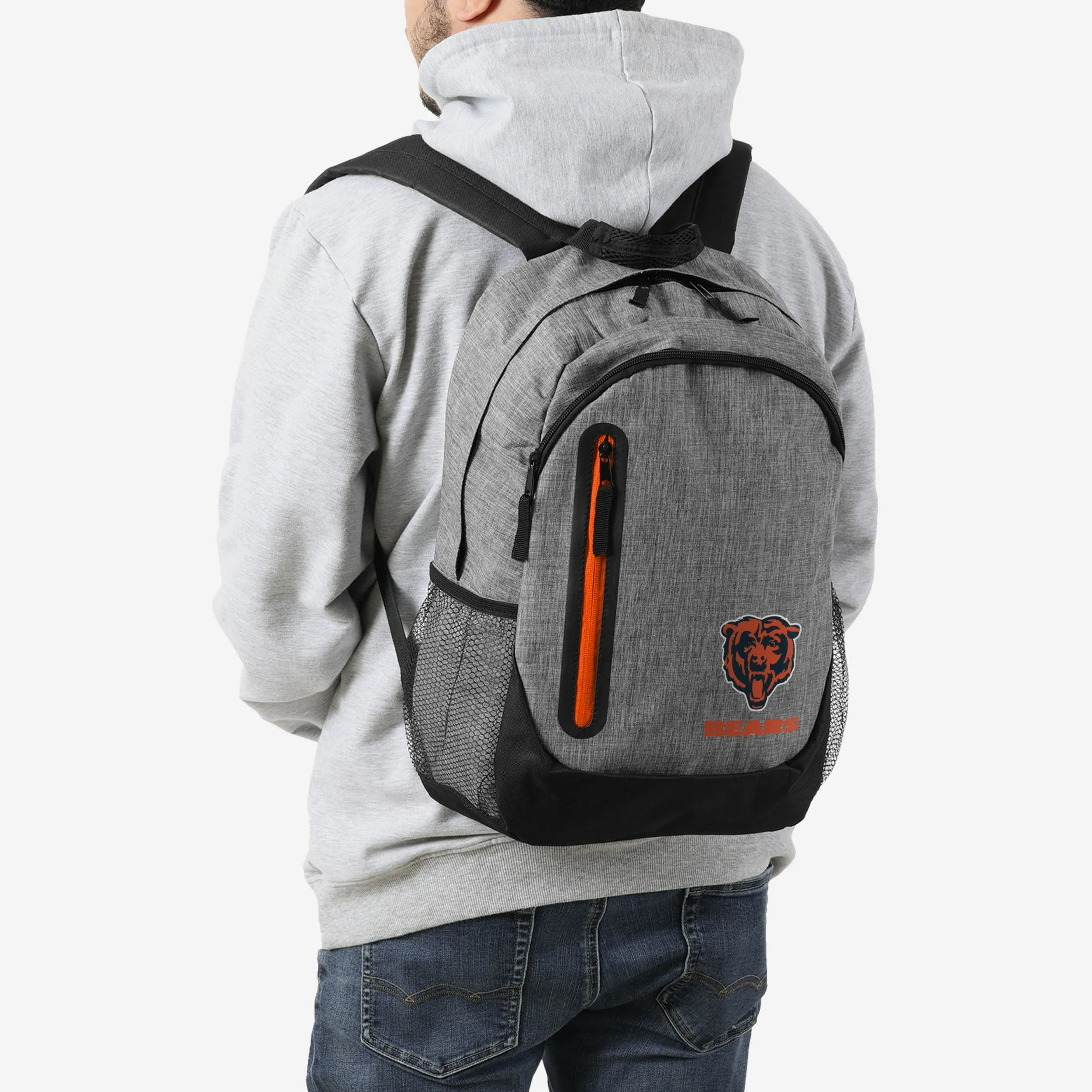 Chicago Bears Heather Grey Bold Color Backpack