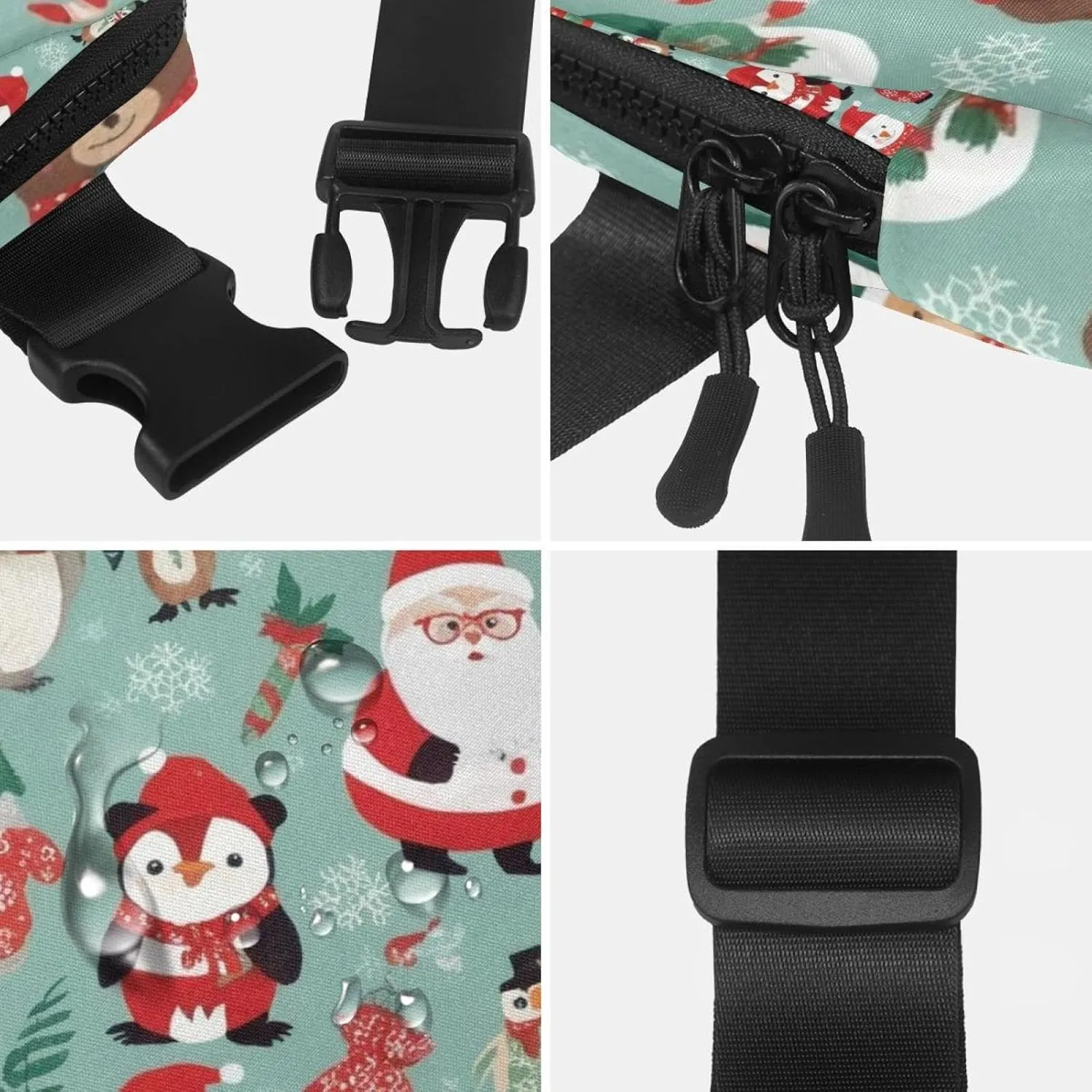 Christmas Elements-7 Crossbody Fanny Pack for Men&Women,Belt Bag for Travel Casual Walking Running Hiking Cycling