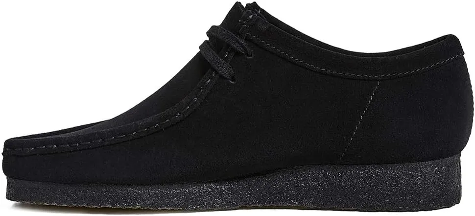 Clarks Men's Wallabee Moccasin, Black Suede, 75 M US