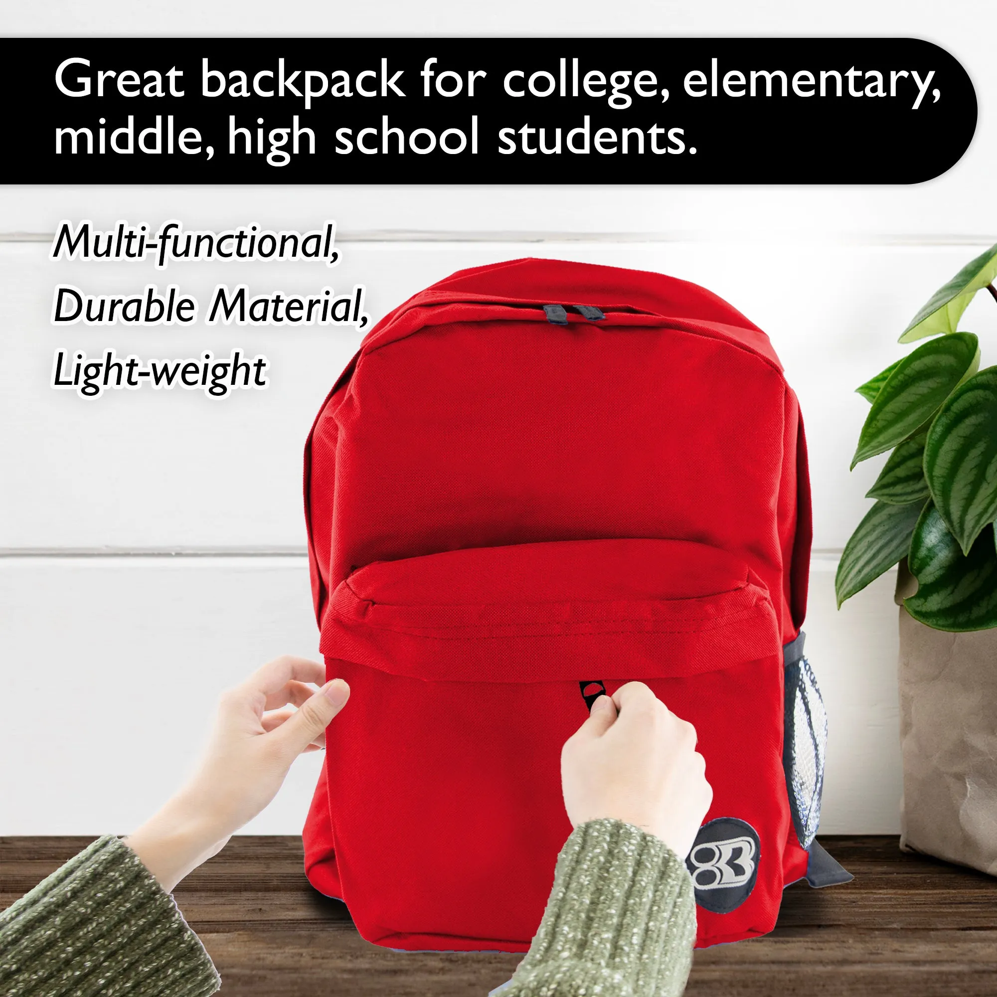 Classic 17" Red Backpack