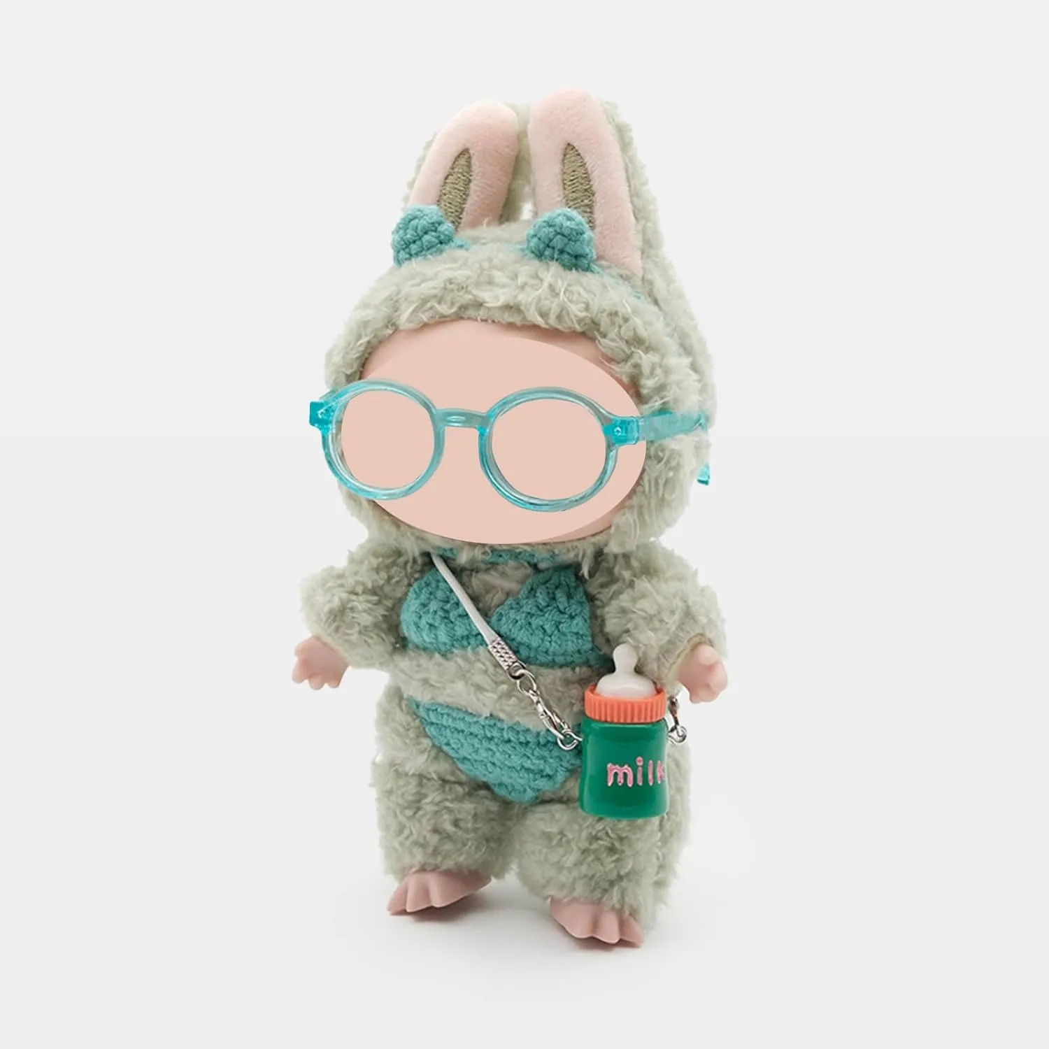 Clothes for 17cm Doll, Handmade Bikini Set with Accessories Outfit, 4 Pieces Kawaii Chic Style Cute Dress for Dolls Accessories